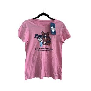 NWT Life Is Good Women's Pink Crusher Tee